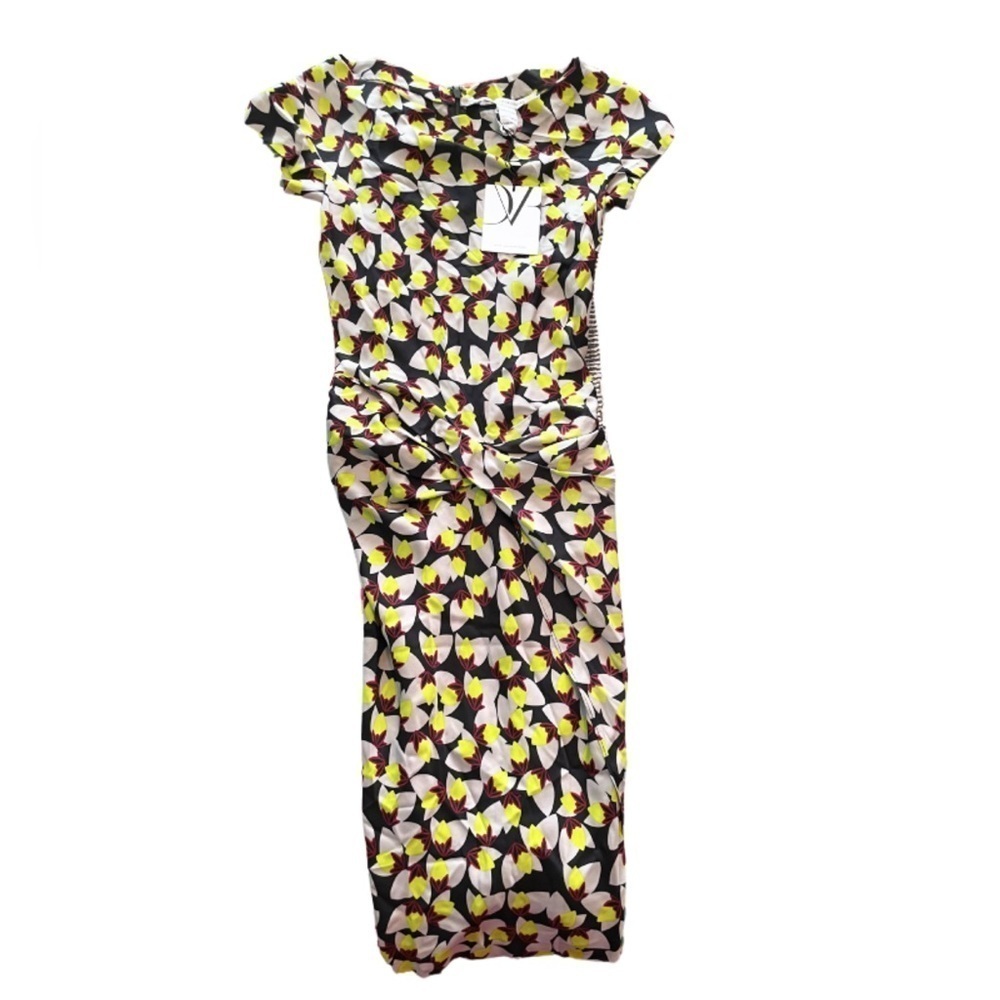 NWT DVF Diane Von Furstenberg Longuette Silk Rika Dress Berry Fields